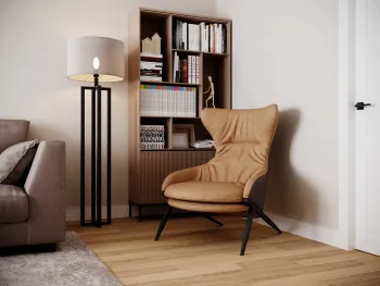 Интерьер с библиотекой в современном стиле смотреть на Basicdecor