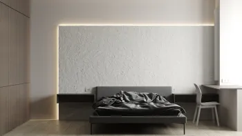 Интерьер спальни cветильниками над кроватью  смотреть на Basicdecor