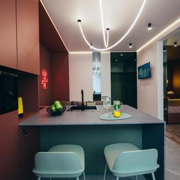 Интерьер кухни с подсветкой светодиодной и с подсветкой  смотреть на Basicdecor