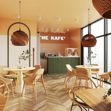 Интерьер кафе и ресторана с барной стойкой  смотреть на Basicdecor