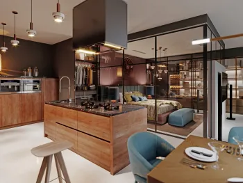 Интерьер c подсветкой в современном стиле смотреть на Basicdecor