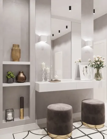 Интерьер с ресепшном в современном стиле смотреть на Basicdecor