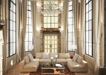 Интерьер гостиной c эркером  смотреть на Basicdecor