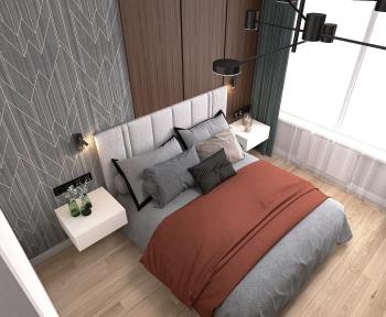 Интерьер спальни cветильниками над кроватью  смотреть на Basicdecor