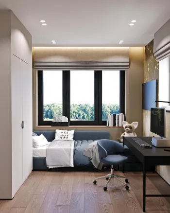 Интерьер спальни c подсветкой  смотреть на Basicdecor