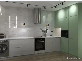 Интерьер кухни с проходной и кухней-нишей  смотреть на Basicdecor