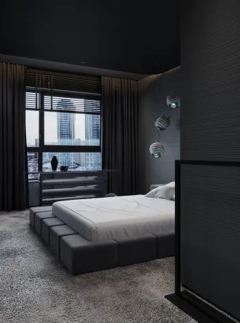 Интерьер cветильниками над кроватью в современном стиле смотреть на Basicdecor