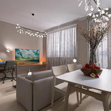Интерьер столовой c подсветкой  смотреть на Basicdecor