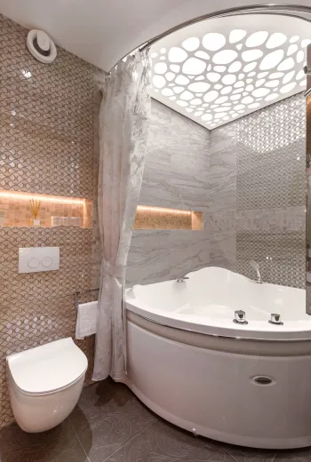 Интерьер ванной в современном стиле смотреть на Basicdecor