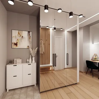 Интерьер с проходной в современном стиле смотреть на Basicdecor