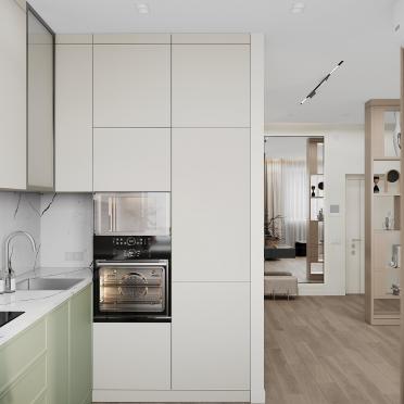 Интерьер кухни с кухней-нишей в современном стиле смотреть на Basicdecor
