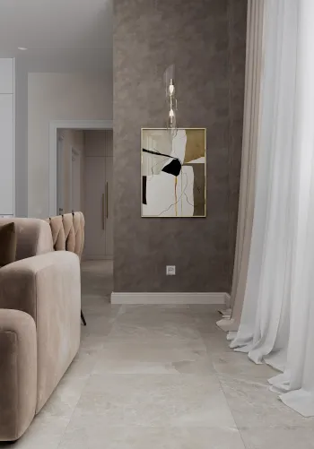 Интерьер гостиной с картинами над камином  смотреть на Basicdecor