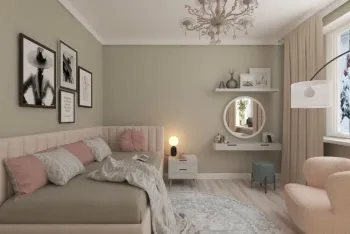 Интерьер детской cветильниками над кроватью  смотреть на Basicdecor