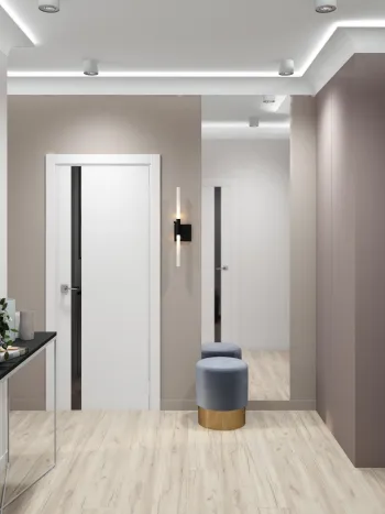 Интерьер прихожей с нишей с подсветкой и с подсветкой  смотреть на Basicdecor