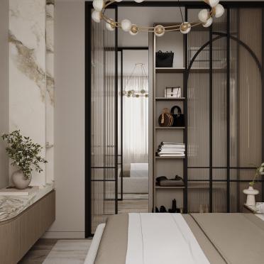 Интерьер спальни cветильниками над кроватью  смотреть на Basicdecor