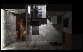 Интерьер ванной с душевой из плитки в современном стиле смотреть на Basicdecor