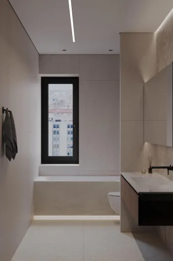 Интерьер ванной с окном  смотреть на Basicdecor