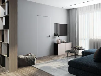 Интерьер гостиной с нишей для телевизора  смотреть на Basicdecor