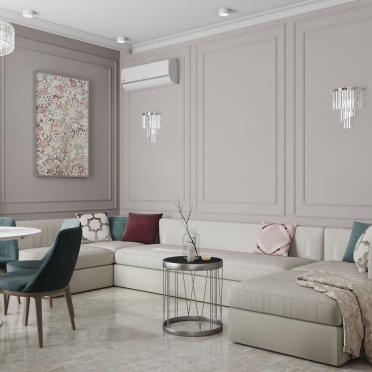 Интерьер гостиной в неоклассике смотреть на Basicdecor