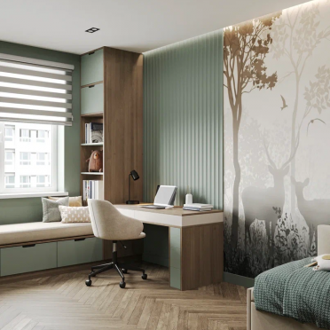 Интерьер с жалюзи и дверными жалюзи  смотреть на Basicdecor