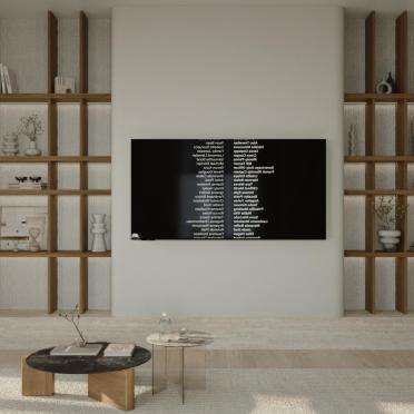 Интерьер гостиной с телевизором на стене  смотреть на Basicdecor