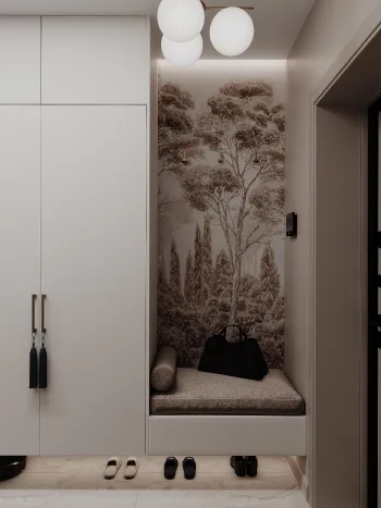 Интерьер прихожей с проходной  смотреть на Basicdecor