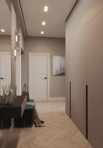 Интерьер прихожей с проходной  смотреть на Basicdecor