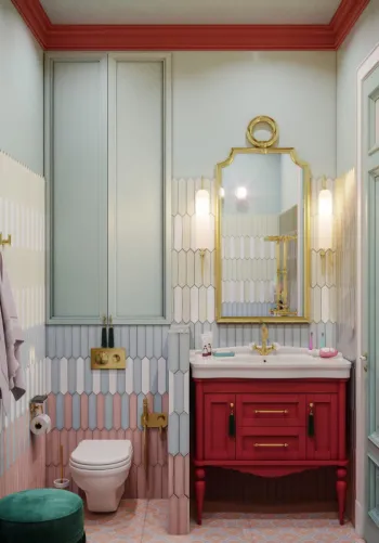 Интерьер ванной в неоклассике смотреть на Basicdecor