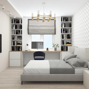 Интерьер спальни cветильниками над кроватью  смотреть на Basicdecor