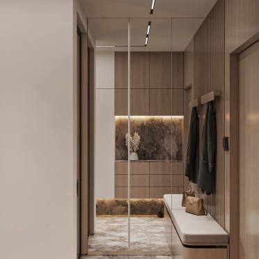 Интерьер коридора с проходной  смотреть на Basicdecor