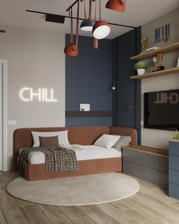 Интерьер детской c подсветкой  смотреть на Basicdecor