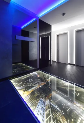 Интерьер с нишей с подсветкой и с подсветкой в современном стиле смотреть на Basicdecor