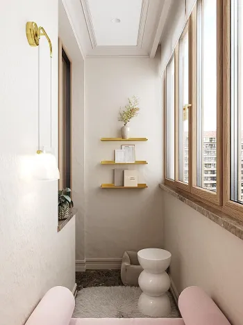 Интерьер балкона с балконом  смотреть на Basicdecor
