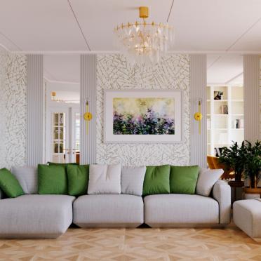 Интерьер гостиной в неоклассике смотреть на Basicdecor