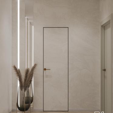 Интерьер с зеркалом на двери  смотреть на Basicdecor