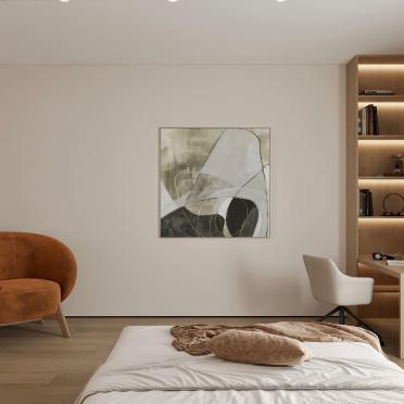 Интерьер кабинета с картинами над камином  смотреть на Basicdecor
