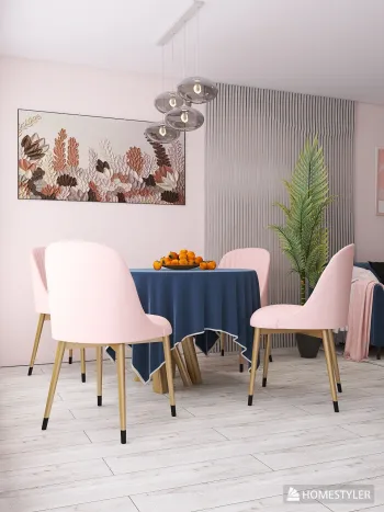 Интерьер столовой c обеденной зоной  смотреть на Basicdecor