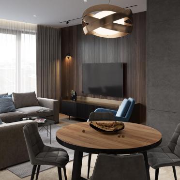 Интерьер гостиной cветильниками над кроватью  смотреть на Basicdecor