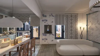 Интерьер гостиной с жалюзи  смотреть на Basicdecor