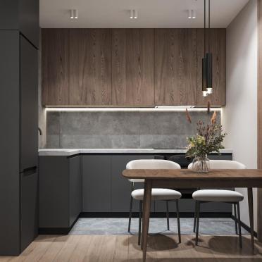 Интерьер кухни c подсветкой в современном стиле смотреть на Basicdecor