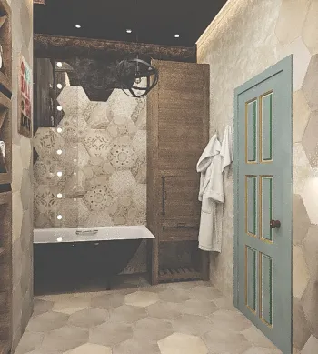 Интерьер ванной в стиле лофт и в стиле кантри смотреть на Basicdecor