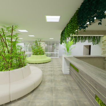Интерьер с искусственным газоном  смотреть на Basicdecor