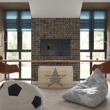 Интерьер детской c рабочим местом  смотреть на Basicdecor