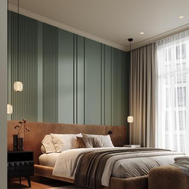 Интерьер спальни cветильниками над кроватью  смотреть на Basicdecor