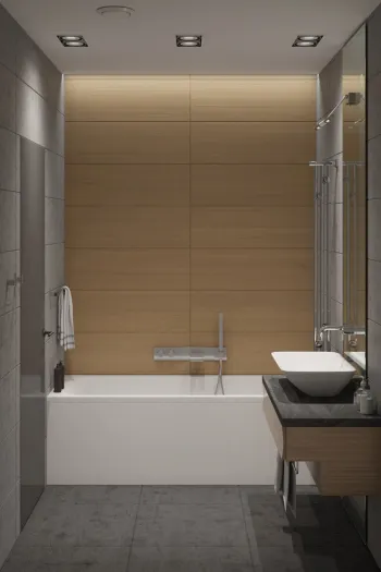 Интерьер ванной в современном стиле смотреть на Basicdecor