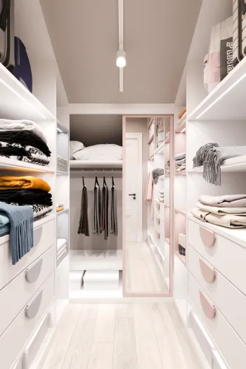 Интерьер гардеробной с гардеробной  смотреть на Basicdecor