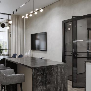 Интерьер столовой c подсветкой  смотреть на Basicdecor