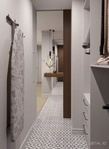 Интерьер гардеробной с проходной  смотреть на Basicdecor