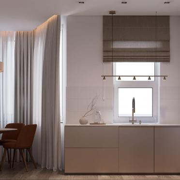 Интерьер кухни с жалюзи  смотреть на Basicdecor