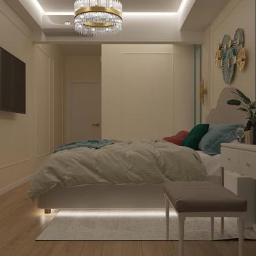 Интерьер спальни cветильниками над кроватью  смотреть на Basicdecor